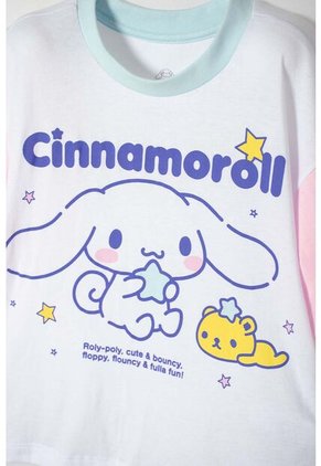 Pijama De Cinnamoroll Manga Corta Multicolor Para Niña 8