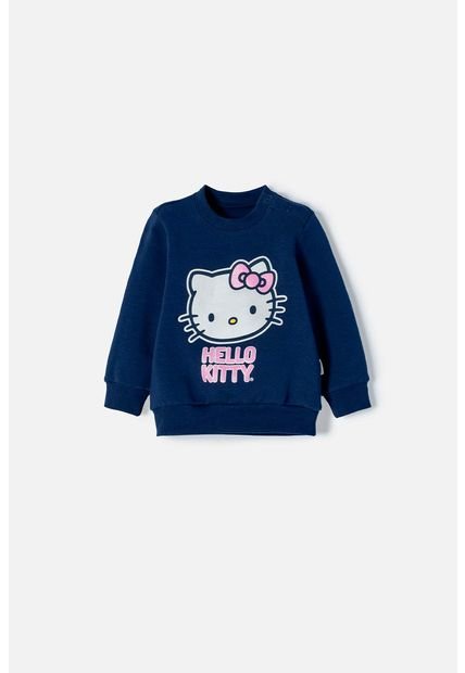 Buzo Hello Kitty Cerrado Azul Para Bebé Niña 6-9