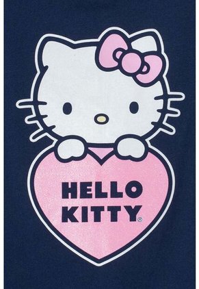 Conjunto De Hello Kitty Con Short Azul Y Marfil Para Niña 2T A 5T 3T