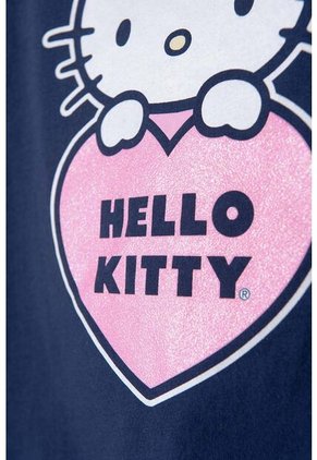 Conjunto De Hello Kitty Con Short Azul Y Marfil Para Niña 2T A 5T 3T