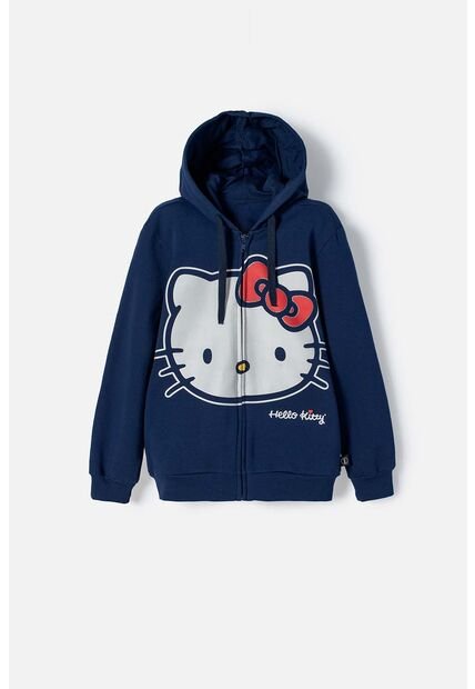 Buzo De Hello Kitty Con Cierre Azul Para Niña 4