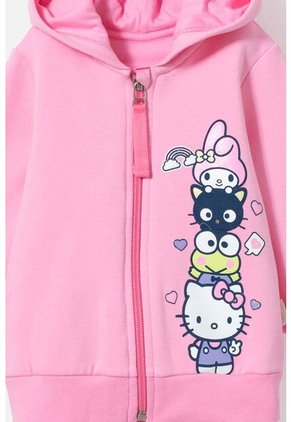 Buzo De Hello Kitty Rosado Con Capucha Para Bebé Niña 6-9