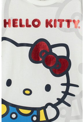 Camiseta De Hello Kitty Marfil Manga Corta Para Niña 10