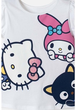Conjunto De Hello Kitty Con Short Multicolor Para Niña 2T A 6T 3T