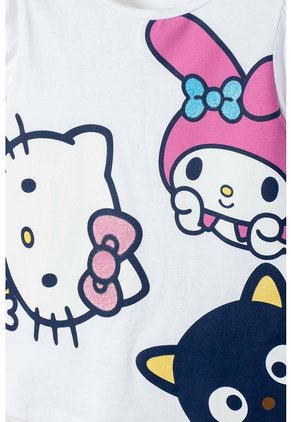 Conjunto De Hello Kitty Con Short Multicolor Para Niña 2T A 6T 3T