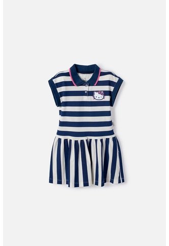 Vestido De Hello Kitty Manga Corta Multicolor Para Niña 2T A 6T 5T Hello Kitty