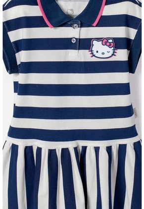 Vestido De Hello Kitty Manga Corta Multicolor Para Niña 2T A 6T 5T