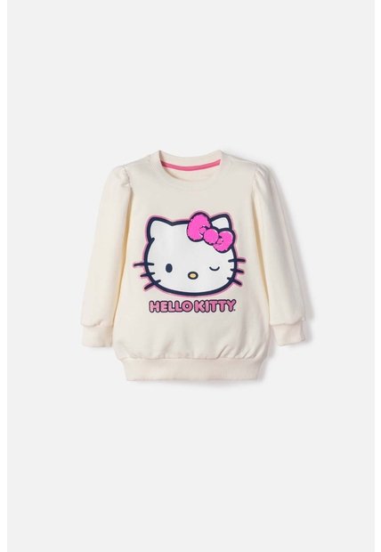 Buzo De Hello Kitty Cerrado Marfil Para Niña 2T A 6T 2T