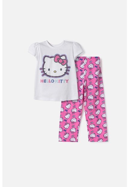 Pijama De Hello Kitty Pantalón Largo Multicolor Para Niña 2T A 6T 2T