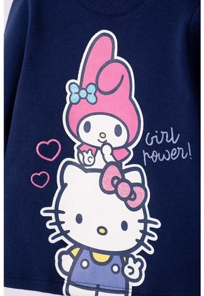 Conjunto De Hello Kitty Con Buzo Azul Para Bebé Niña 12-18