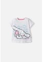 Camiseta De Cinnamoroll Manga Corta Blanco Para Niña 2T A 6T 4T de Hello Kitty