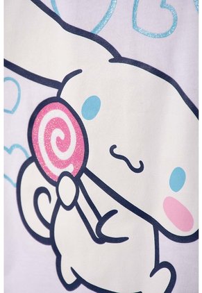 Camiseta De Cinnamoroll Manga Corta Blanco Para Niña 2T A 6T 4T