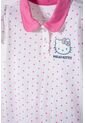 Camiseta Tipo Polo De Hello Kitty Blanco Y Rosado Para Niña 2T A 6T 5T de Hello Kitty