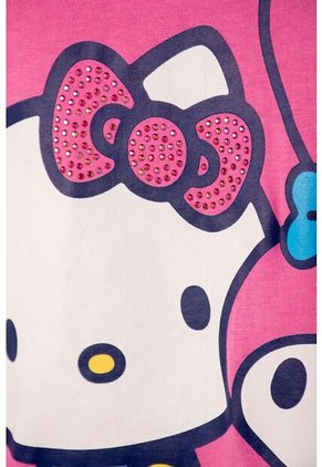Camiseta De Hello Kitty Manga Corta Rosada Para Niña 2T A 6T 3T
