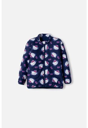 Chaqueta De Hello Kitty Con Cierre Azul Para Niña 2T A 6T 4T