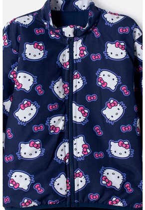 Chaqueta De Hello Kitty Con Cierre Azul Para Niña 2T A 6T 4T