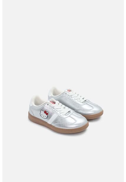 Tenis De Hello Kitty Plateados Para Niña 28