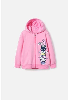 Buzo De Hello Kitty Rosado Con Capucha Para Niña 2T A 5T 2T