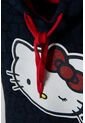 Vestido De Hello Kitty Azul Oscuro Y Rojo Con Capucha Para Niña 8 de Hello Kitty