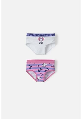 Pack X2 Panties De Hello Kitty Multicolor En Dúo Para Niña 2T A 5T 4T Hello Kitty