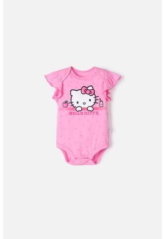 Body De Hello Kitty Manga Corta Rosado Para Bebé Niña 3-6 Hello Kitty