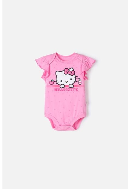 Body De Hello Kitty Manga Corta Rosado Para Bebé Niña 18-24