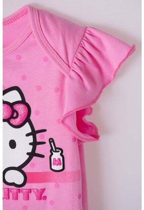 Body De Hello Kitty Manga Corta Rosado Para Bebé Niña 18-24