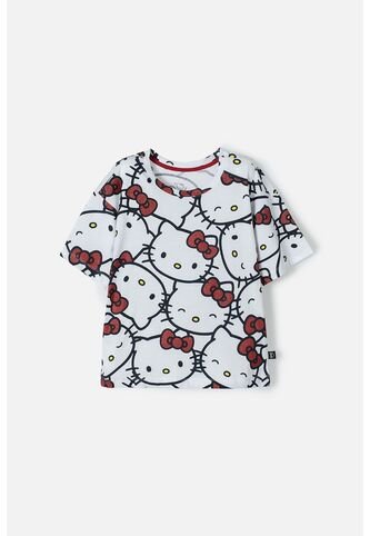 Camiseta De Hello Kitty Blanca Y Roja Manga Corta Para Niña 4 Hello Kitty