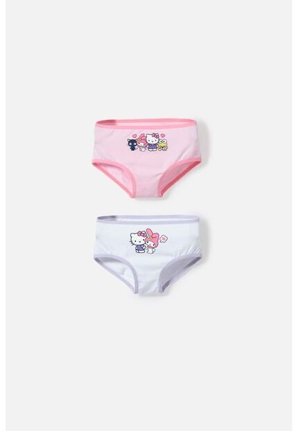 Pack X2 Panties De Hello Kitty Multicolor Para Niña 2T A 5T 5T