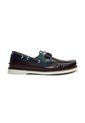 Zapato Hombre Mocasín Casual -Herreros- Apache  Coñac * Azul de Herreros