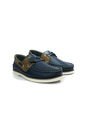 Zapato Hombre Mocasín Casual -Herreros- Apache  Azul*Bisont de Herreros