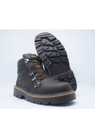 Bota Hombre Dotación Sin Puntera -Herreros- Petrolera Café Herreros