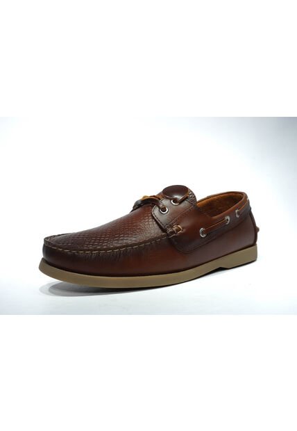 Zapato Hombre Mocasín Casual -Herreros- Apache Miel Espasolado