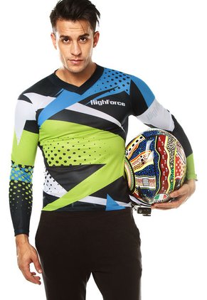 Buzo Verde Neón-Negro-Azul-Blanco HIGHFORCE Hombre Enduro Ml Lumin