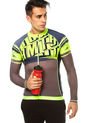 Buso Verde Neón-Gris-Azul HIGHFORCE Jersey Hombre Ciclismo Ml Letr S de HIGHFORCE