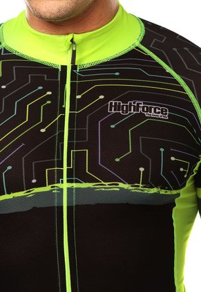 Buso Negro-Verde Neón HIGHFORCE Jersey Hombre Ciclismo Ml Circ Su