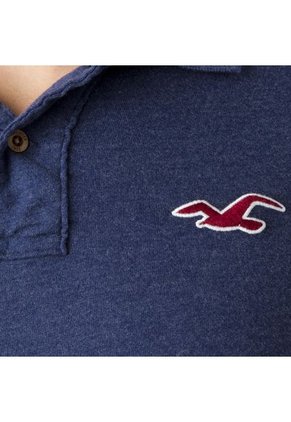 Camiseta Polo Hollister Azul Oscuro