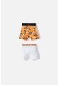 Pack X2 Boxer De Hot Wheels Naranjado Y Blanco Para Niño 2T A 6T 3T de Hot Wheels
