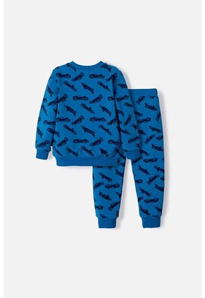 Conjunto Hot Wheels Con Pantalón Largo Azul Para Niño 2T A 6T 2T