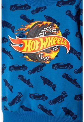 Conjunto Hot Wheels Con Pantalón Largo Azul Para Niño 2T A 6T 3T