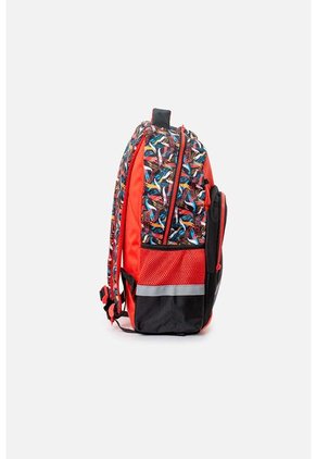 Morral De Hot Wheels 16.5" Rojo Y Negro Para Niño U