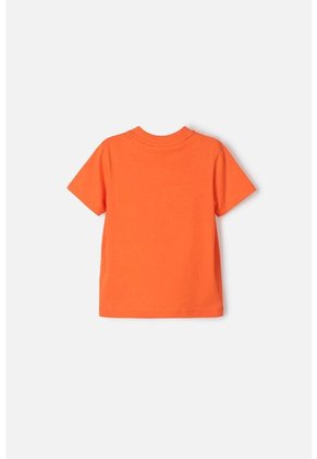 Camiseta De Hot Wheels Naranja Con Cuello Redondo Para Niño 2T A 5T 2T
