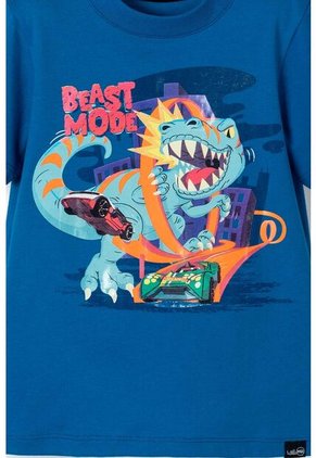 Camiseta De Hot Wheels Azul Con Estampado Reflectivo Para Niño 2T A 5T 2T