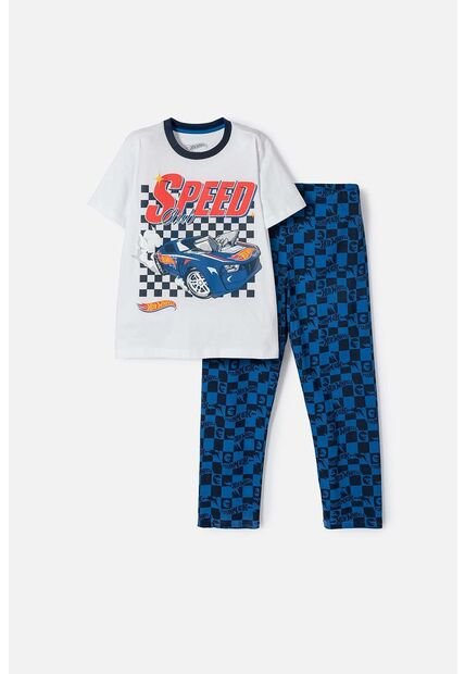Pijama De Hot Wheels Con Pantalón Largo Multicolor Para Niño 10