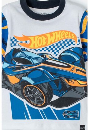 Pijama De Hotwheels Manga Corta Multicolor Para Niño 2T A 5T 4T