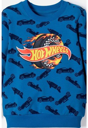 Conjunto Hot Wheels Con Pantalón Largo Azul Para Niño 2T A 6T 2T