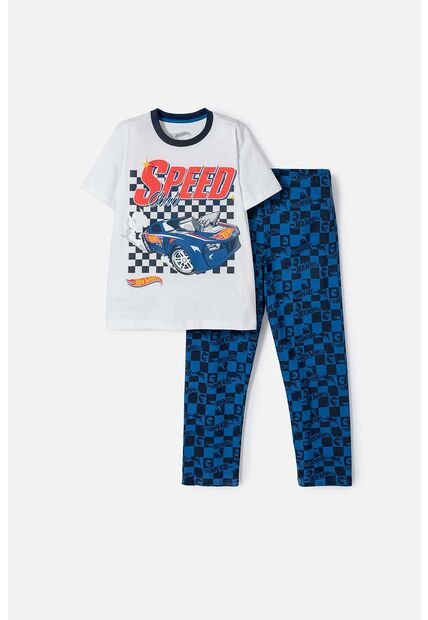 Pijama De Hot Wheels Con Pantalón Largo Multicolor Para Niño 12