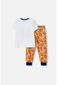 Pijama Hot Wheels Con Pantalón Largo Blanco Y Naranja Para Niño 2T A 6T 2T de Hot Wheels
