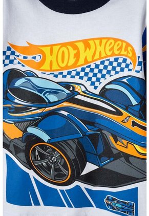 Pijama De Hotwheels Manga Larga Multicolor Para Niño 2T A 5T 3T
