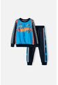 Conjunto De Hot Wheels Azul Oscuro De Camiseta Manga Larga Para Niño 2T A 5T 5T de Hot Wheels